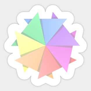 rainbow geometric circle Sticker